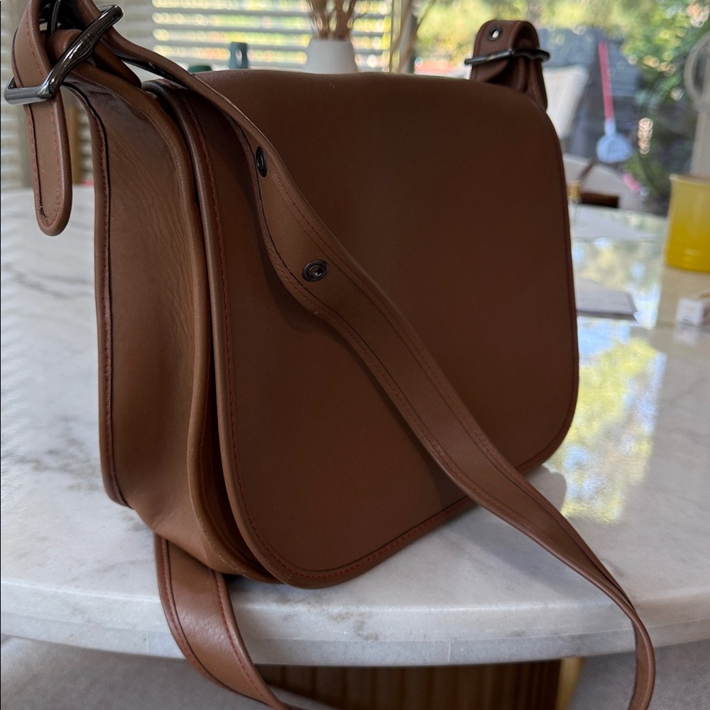Coach Orange and Brown Leather Interior